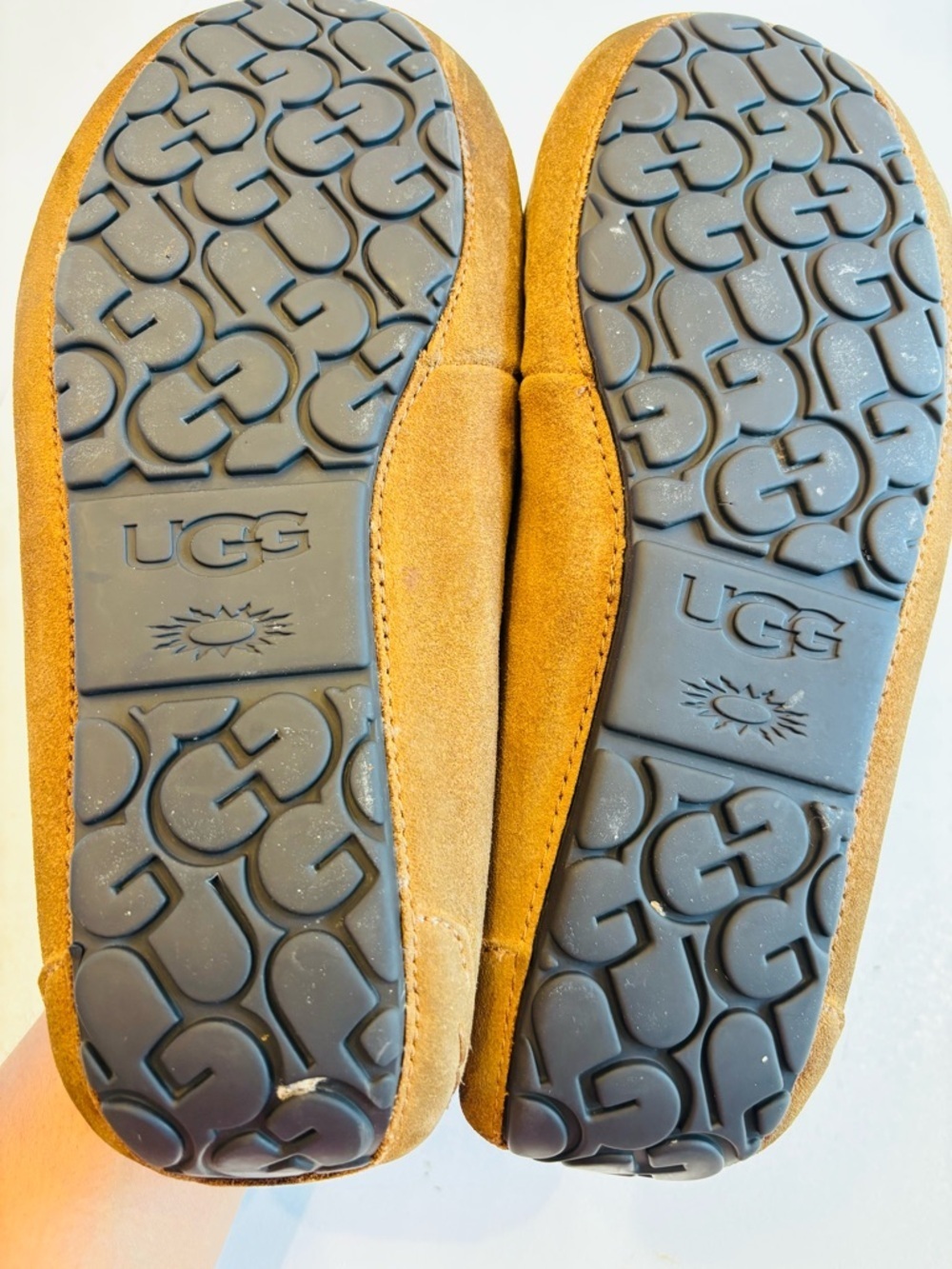 UGG Men’s Chestnut Suede Moccasin Slippers size 11 - Picture 9 of 10